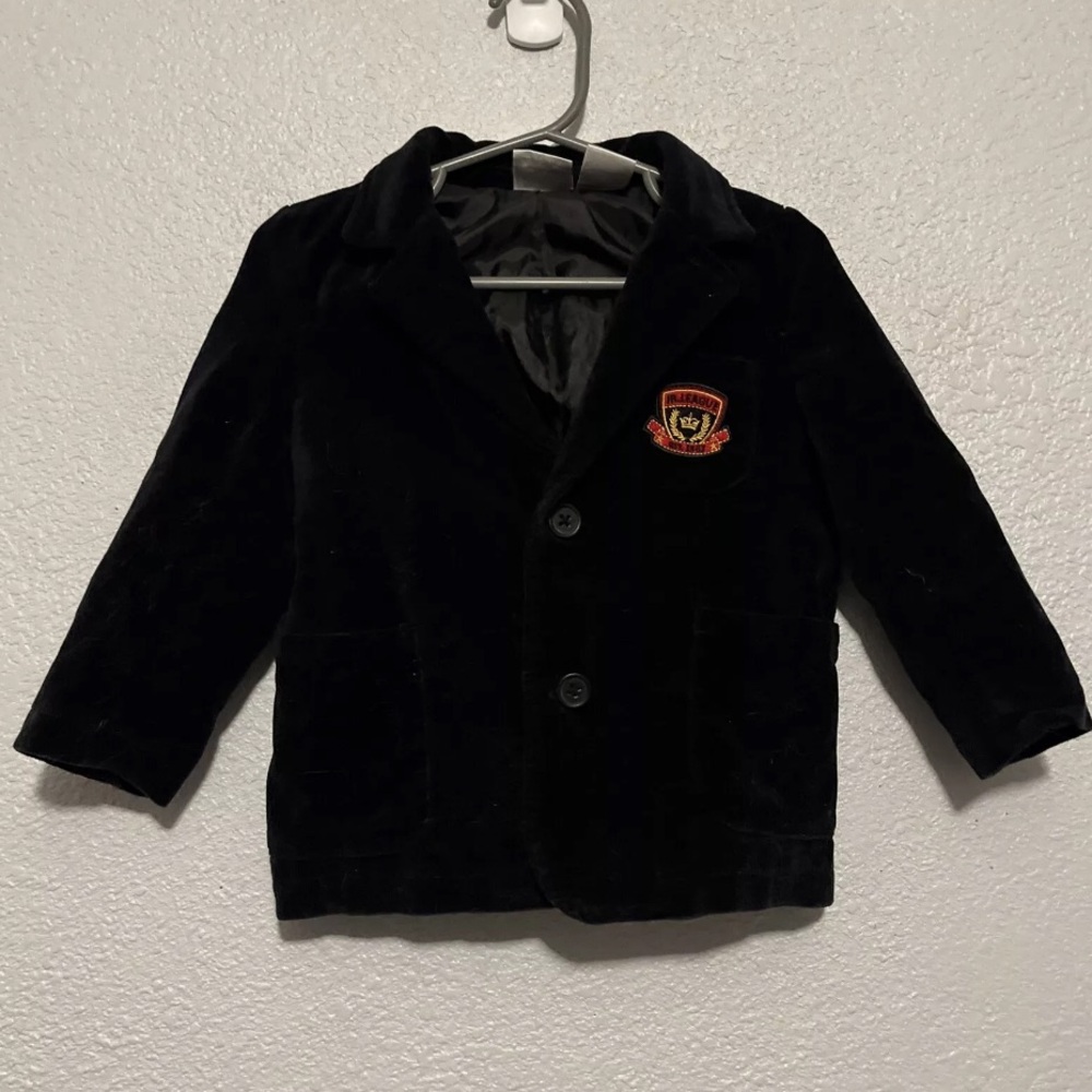 Koala Baby Black Velour Blazer Jacket Size 24 Months